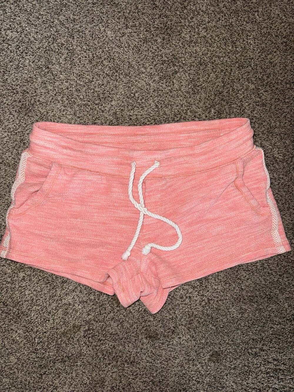 Aerie Marled Peach Knit Drawstring Shorts